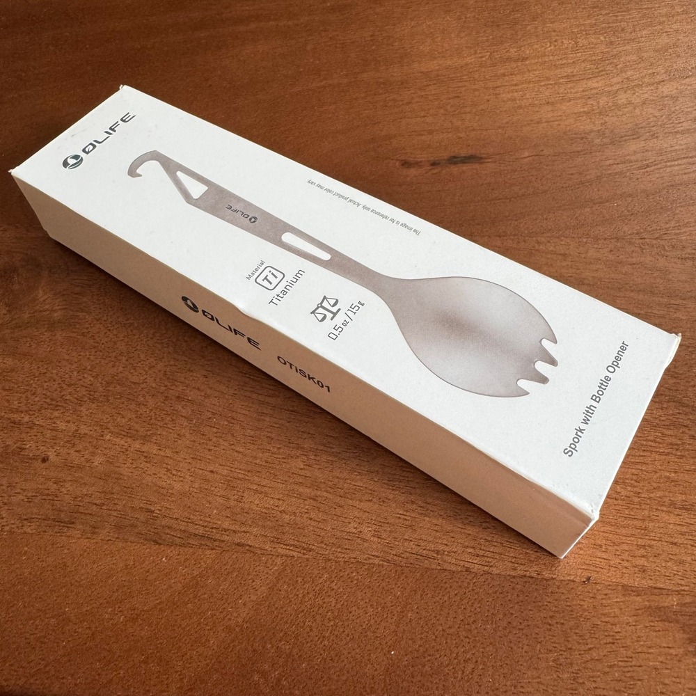OLIFE OTISK01 Titanium Spork w/ Bottle Opener Ultralight Camping Multi-Tool RARE